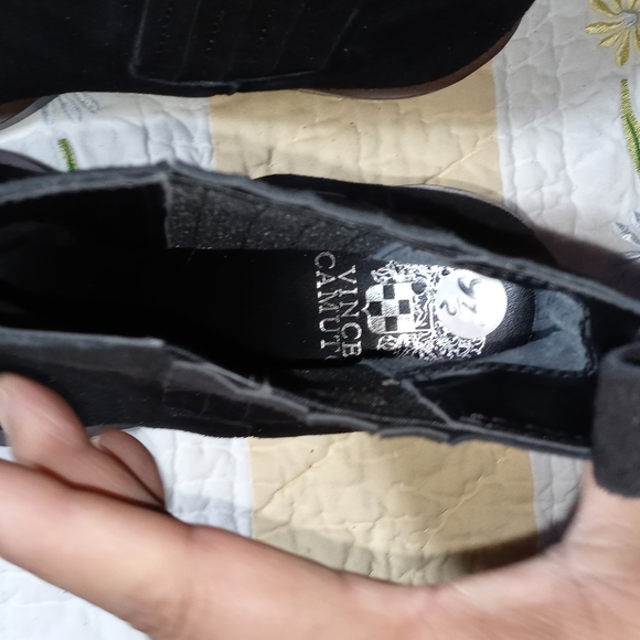 Vince Camuto Ackella Black Pull-on Square Close Toe Block heel Size 9.5 - Picture 5 of 9